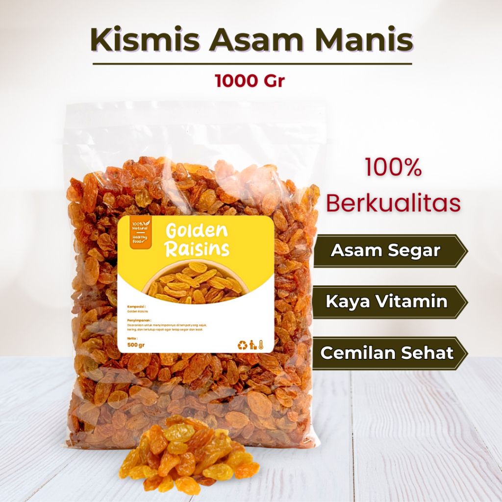 

Kismis Asam Manis Raisin 1 Kg | Kismis Golden Raisin Original Oleh Oleh Haji Umroh