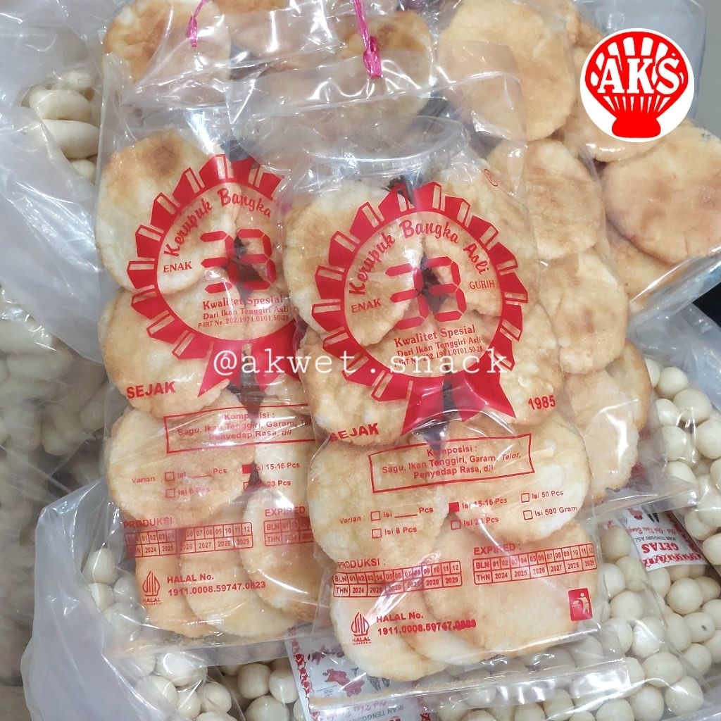 

Kemplang Ikan Panggang 33 (16kpg) snack makanan khas Bangka Akwet snack