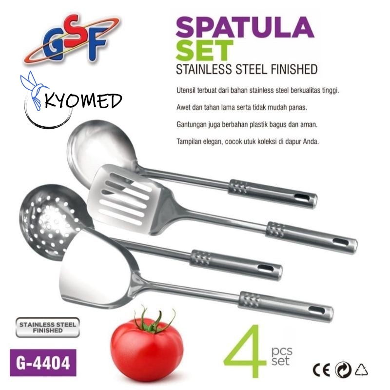 Spatula Stainless Set 4 Pcs | GSF-4404 Sutil Set Stainless Steel | Sutil Sodet