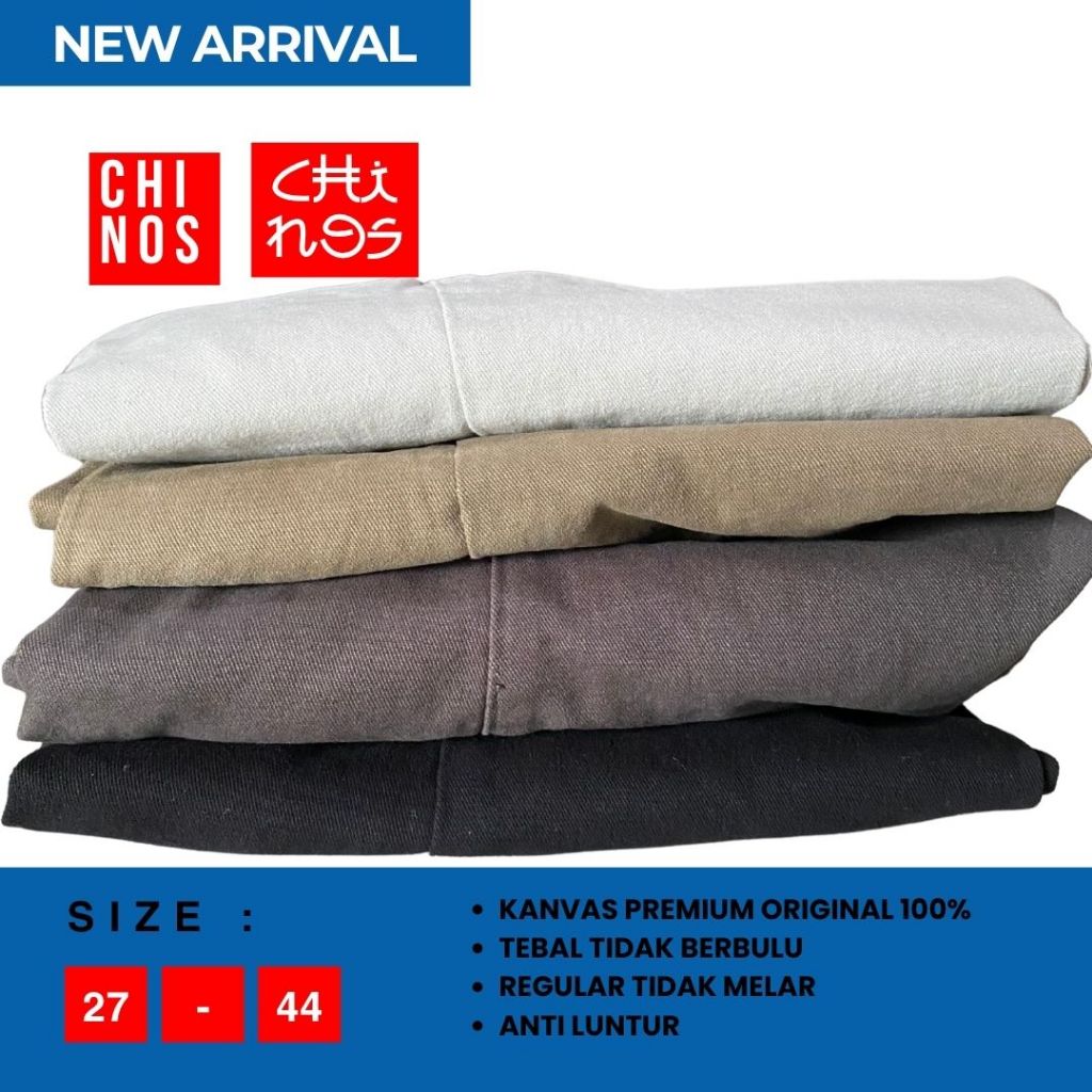 STYLE FASHION Celana Panjang Chinos Pria Reguler Fit Katun Canvas Tebal Premium Original 100% Arman