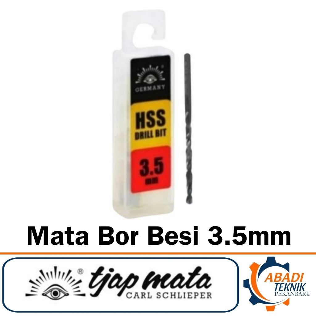 TJAP MATA Mata Bor Besi Baja HSS Drill 3.5mm - Cap Mata 3.5 mm
