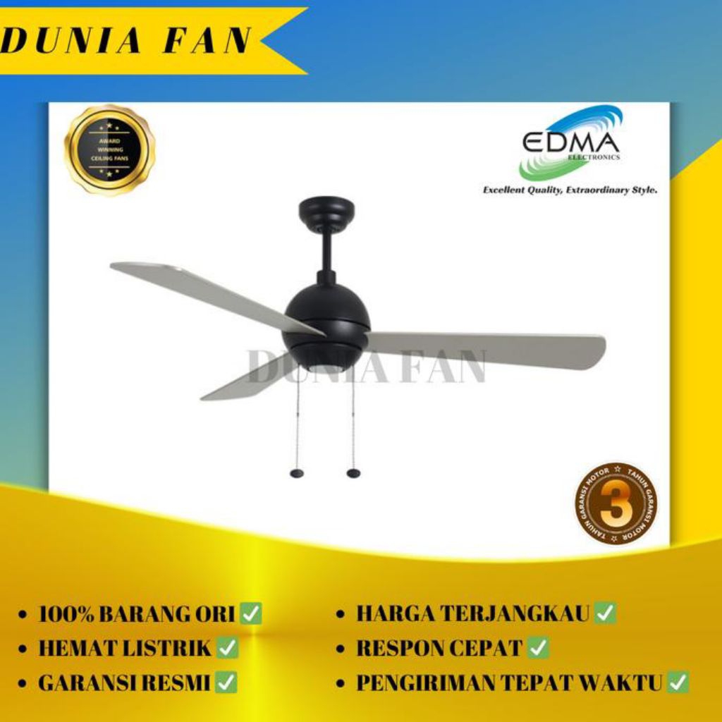 MT EDMA 48in Eter Kipas Angin Gantung Dekorasi dengan Lampu