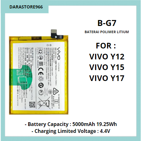 Battery ORI COPOTAN B-G7 Vivo Y12 / Y15 / Y17 copotan
