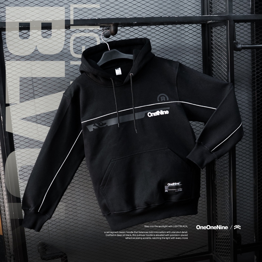 Oneonenine Ksr Hoodie Light Black  Series - Sweater Motor Unisex Fleece Sablon