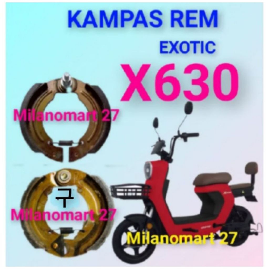 kampas rem exotic x630 kampas rem sepeda listrik exotic X630