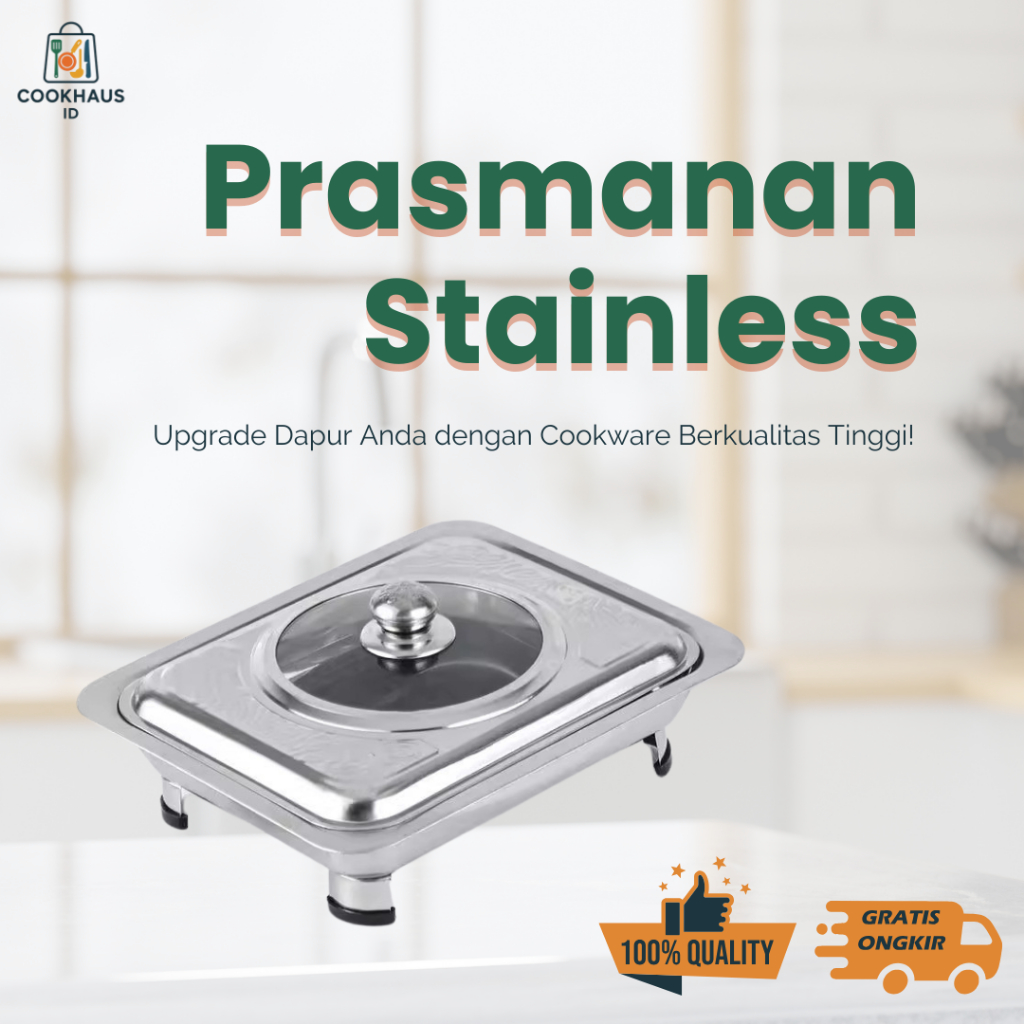 Cookhaus Set Prasmanan Stainless Steel – Chafing Dish Elegan 2288
