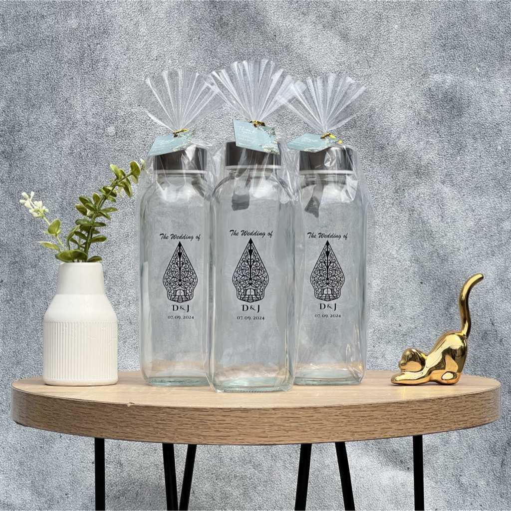 Souvenir Pernikahan/Botol Kaca Bening/Souvenir Hajatan/Souvenir Nikahan