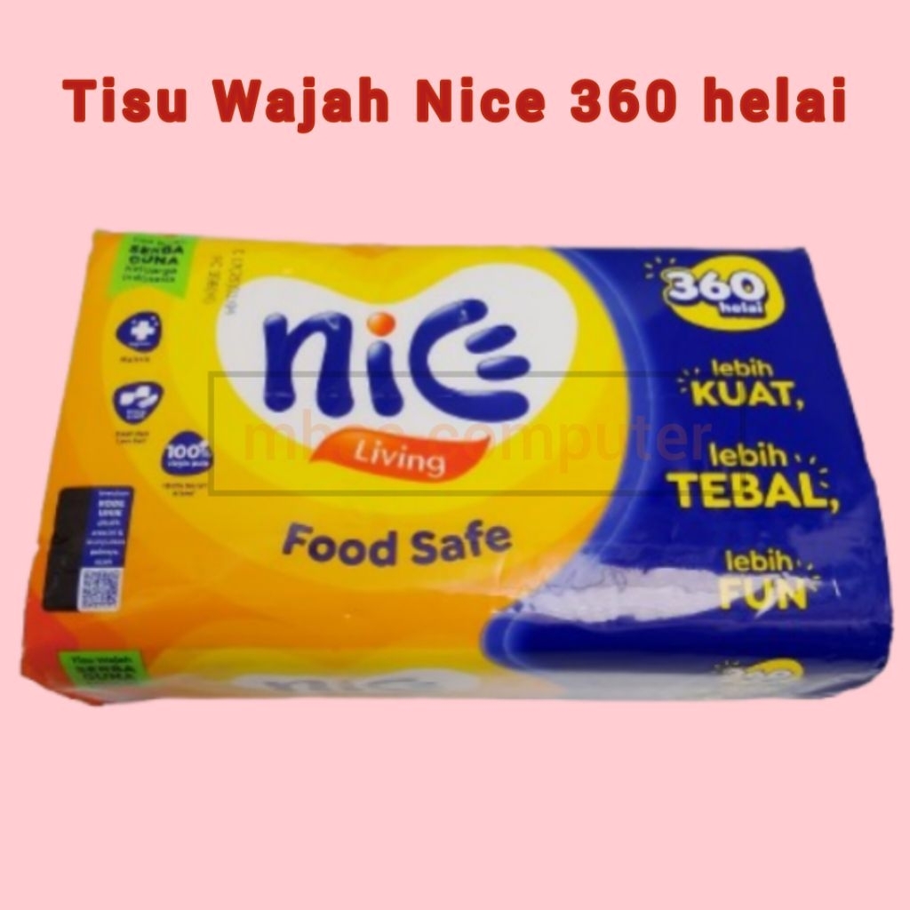 TERMURAH TISU WAJAH NIC E ISI 360 HELAI / TISU WAJAH SERBAGUNA / TERMURAH TISU WAJAH