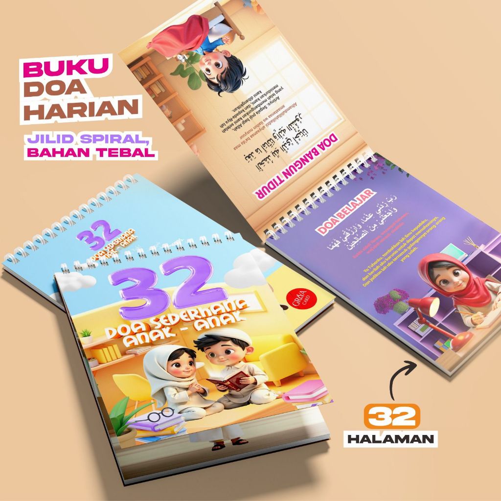BUKU DOA SEHARI - HARI | 32 DOA SEDERHANA ANAK -ANAK | DOA ANAK MUSLIM | KUMPULAN DOA SEHARI - HARI