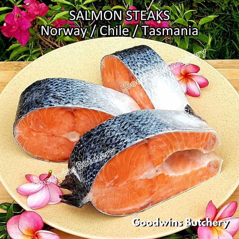 

SALMON STEAK & ROAST imported Chile Norway Tasmania frozen