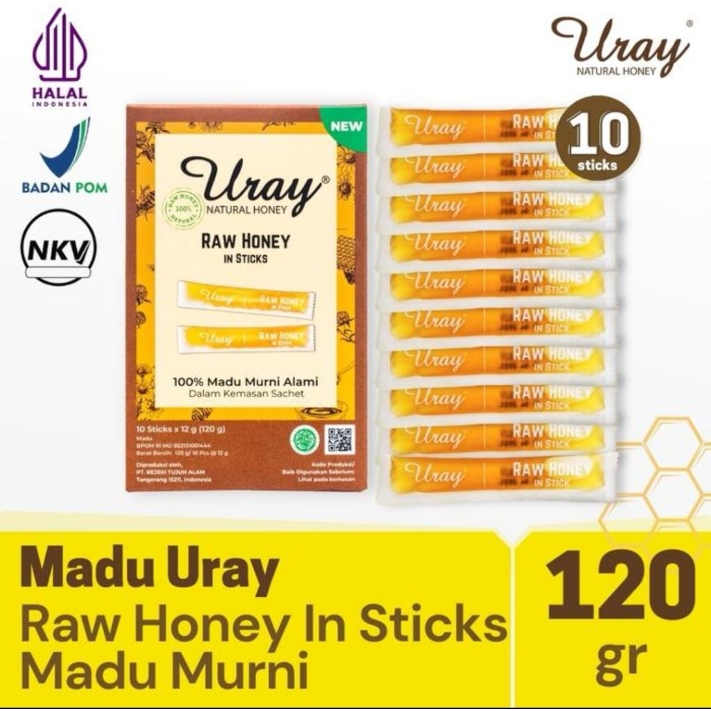 

Forcysn Madu Uray Natural Honey Stick Isi 10 Stick @12Gr