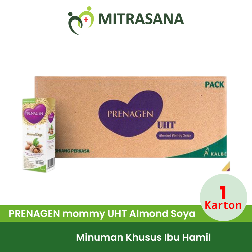 Prenagen Mommy UHT Almond Soya 185ml (1 Karton) - Nutrisi Ibu Hamil & Menyusui