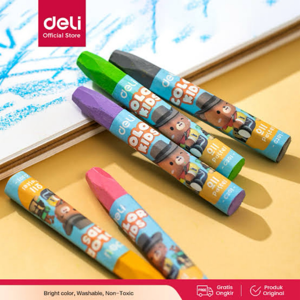 

Miniso x Deli Crayoin Oil Pastel isi 18 24 / Mewarnai crayon