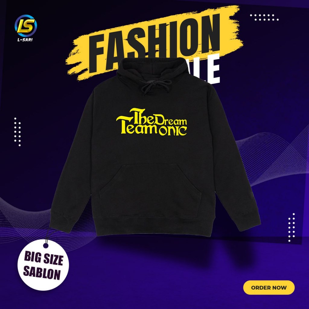 Jaket Hoodie The Dream Teamonic S M L XL XXL XXXL 4XL 5XL Jaket Hoodie The Dream Teamonic" Big Size 