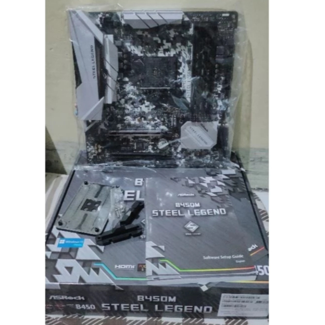 PAKET MURAH MOBO ASROCK B450M STEEL LEGEND + PROCESSOR RYZEN 5 2600