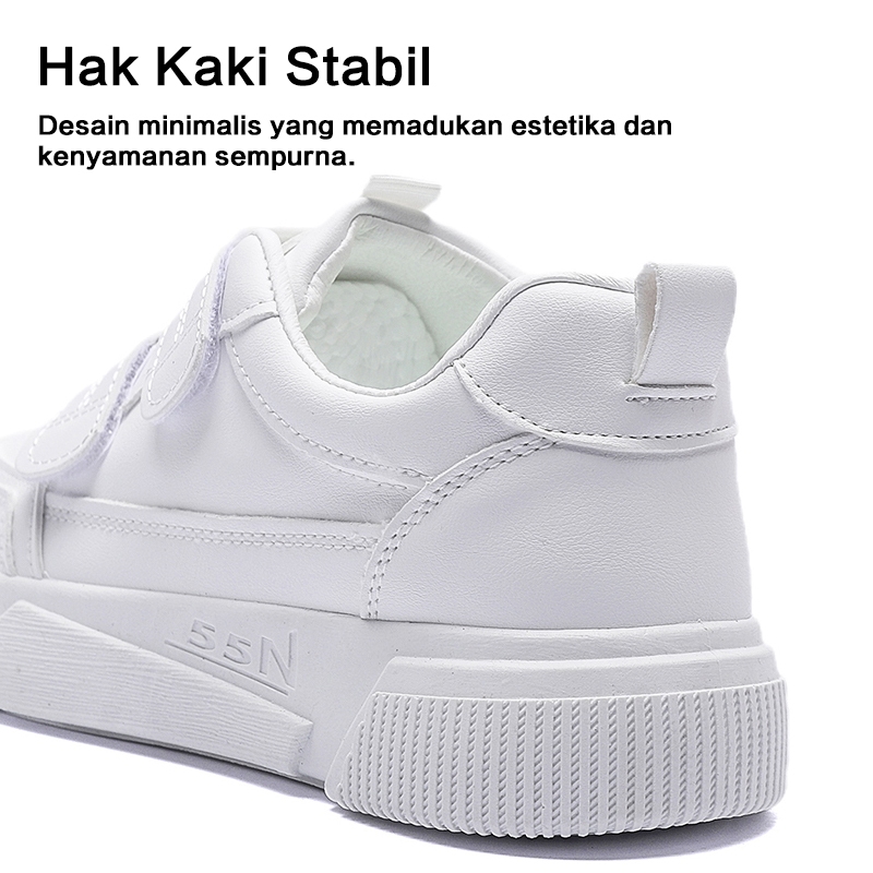 RECOMMENDED BEEYOO SEPATU WANITA TANPA TALI SNEAKERS WANITA FASHION SPORT SHOES KETS PUTIH POLOS