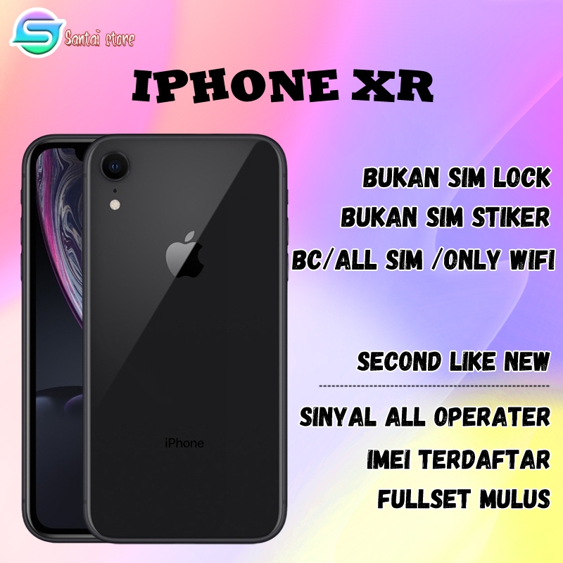 iPhone XR 64GB 128GB Fullset Mulus Second ORI100% Like New No Refurb Sinyal All operater phone XR