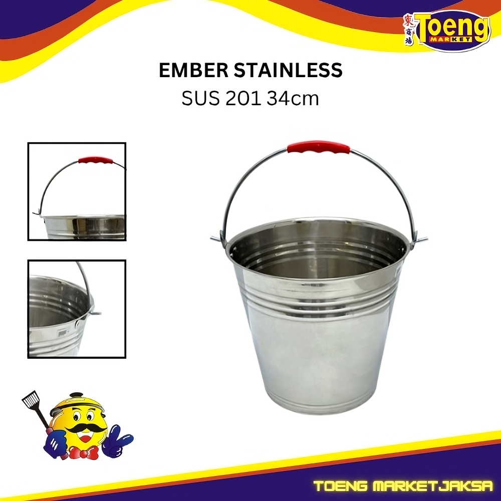 Ember Stainless Sus 201 - Timba Air Stainless 201 34cm ZC