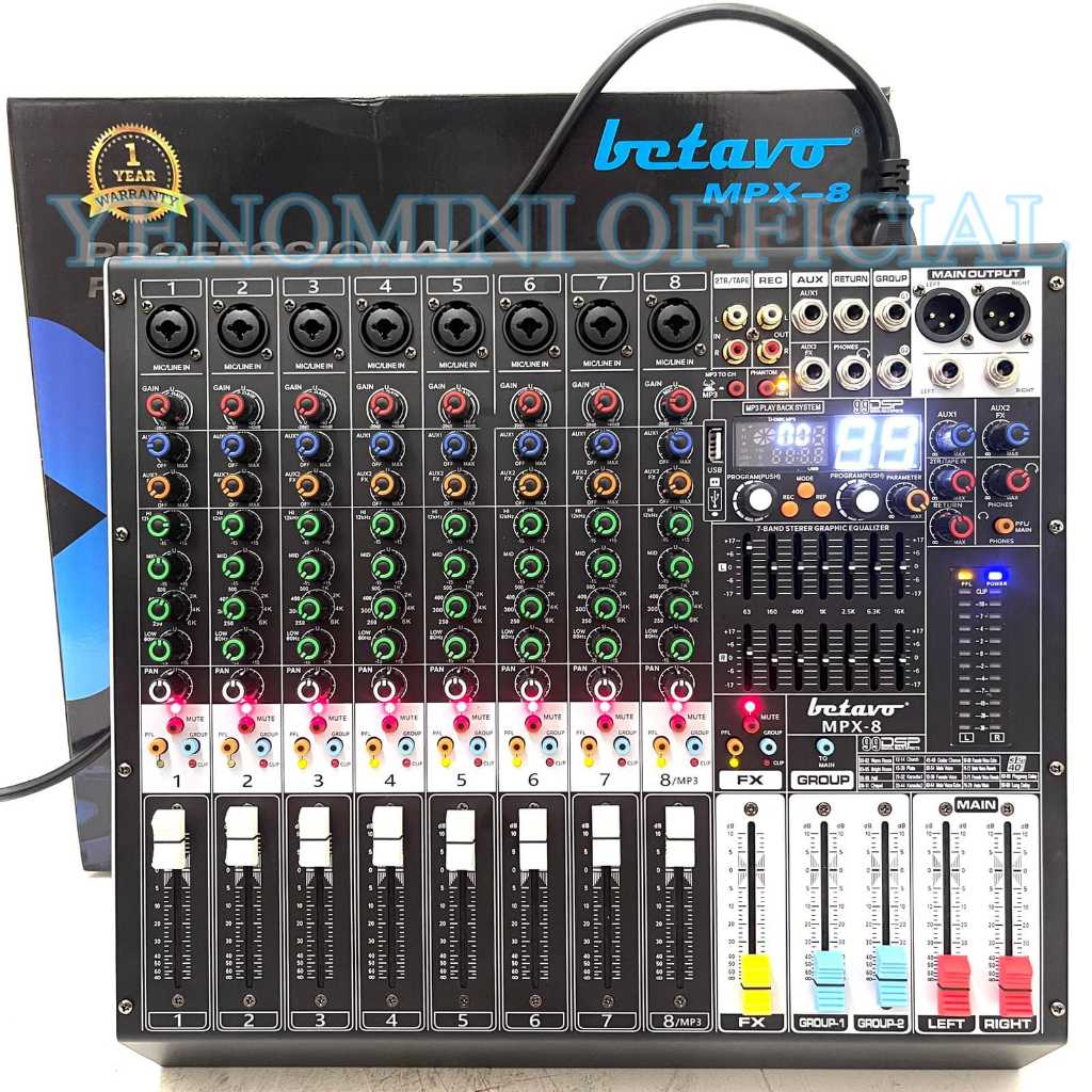 Power Mixer Betavo Audio MPX - 8 8Channel Original Professional Power Mixer MPX8 Mixing 8 Bagus ( Bi