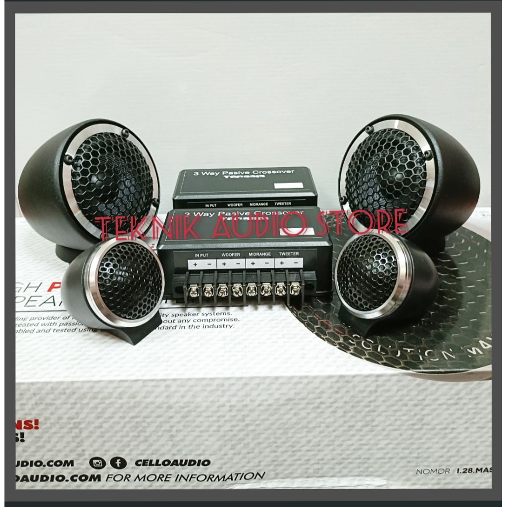 Speaker 2way PNP mounting Midrange Tweeter dan Crossover 3way Tenssis