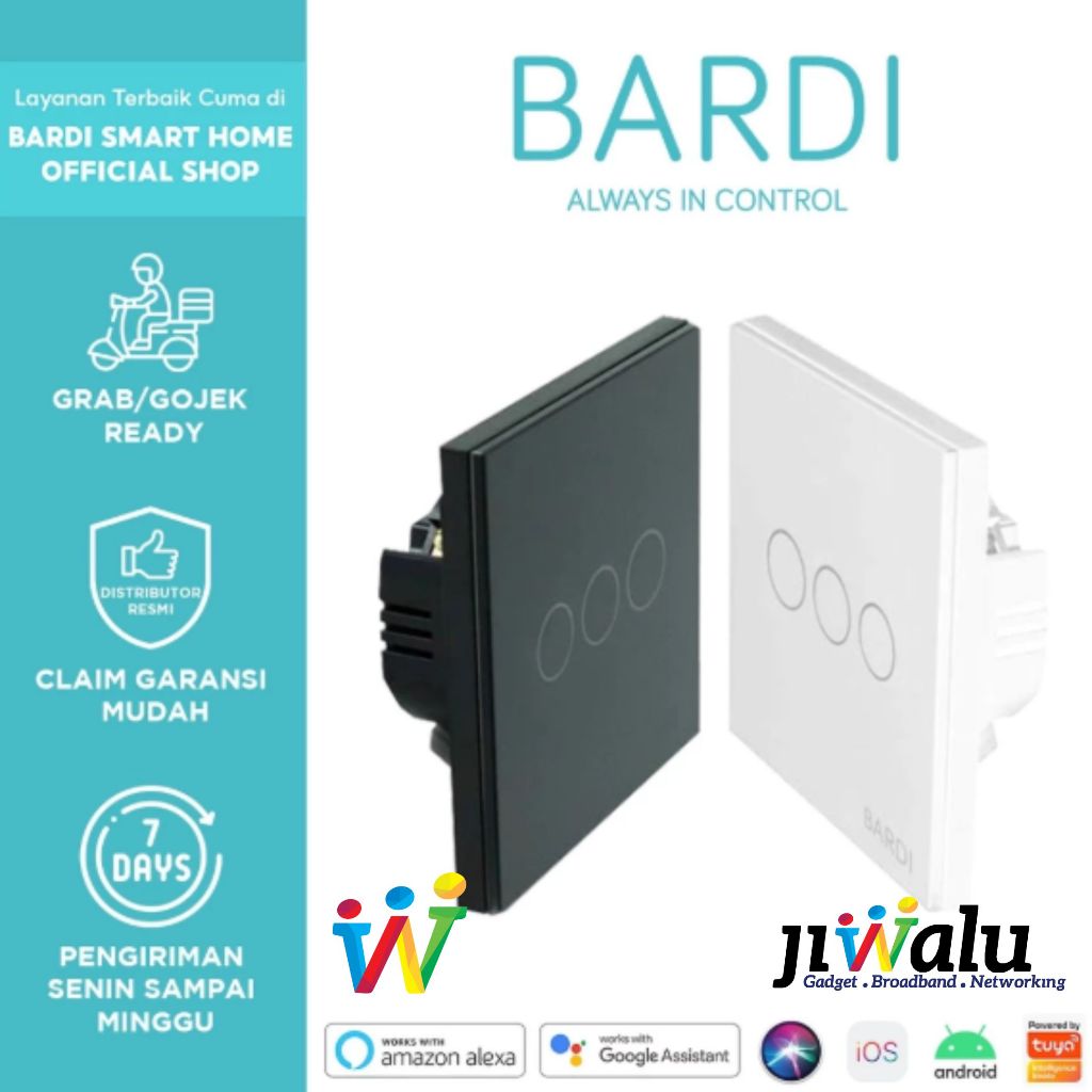 BARDI Smart Home Wall Switch EU 3 Gang