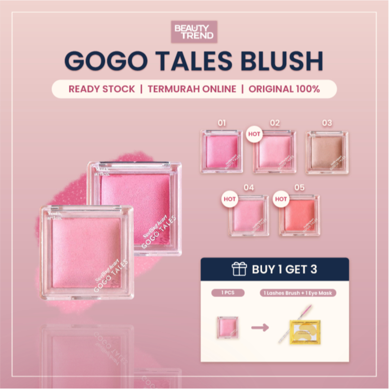 [READY ORI] Gogo Tales Blush Gogo Tales BlushOn Gogo Tales Cream Blush Gogo Tales Powder Blush GT734