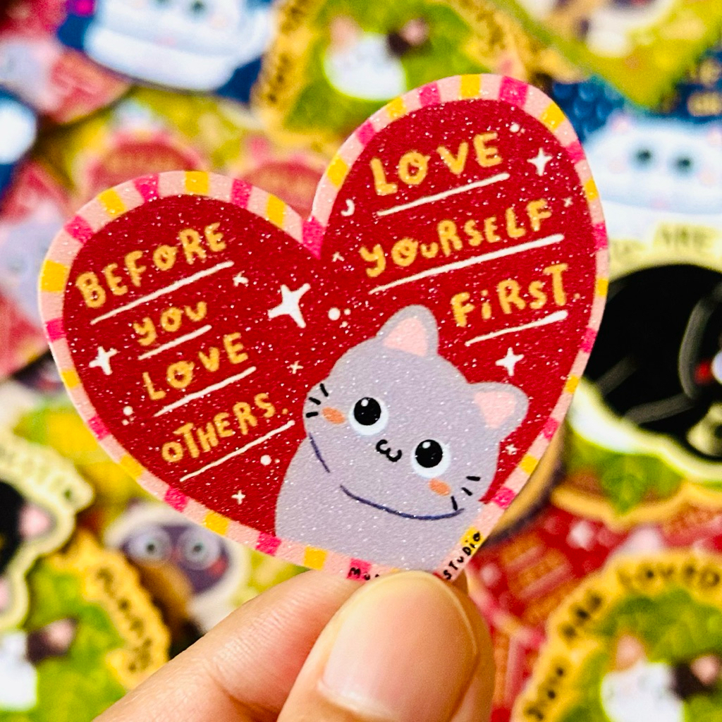 

sticker cute couple | sticker kata-kata penyemangat | die cut sticker | sticker motivasi | sticker laptop | sticker cut