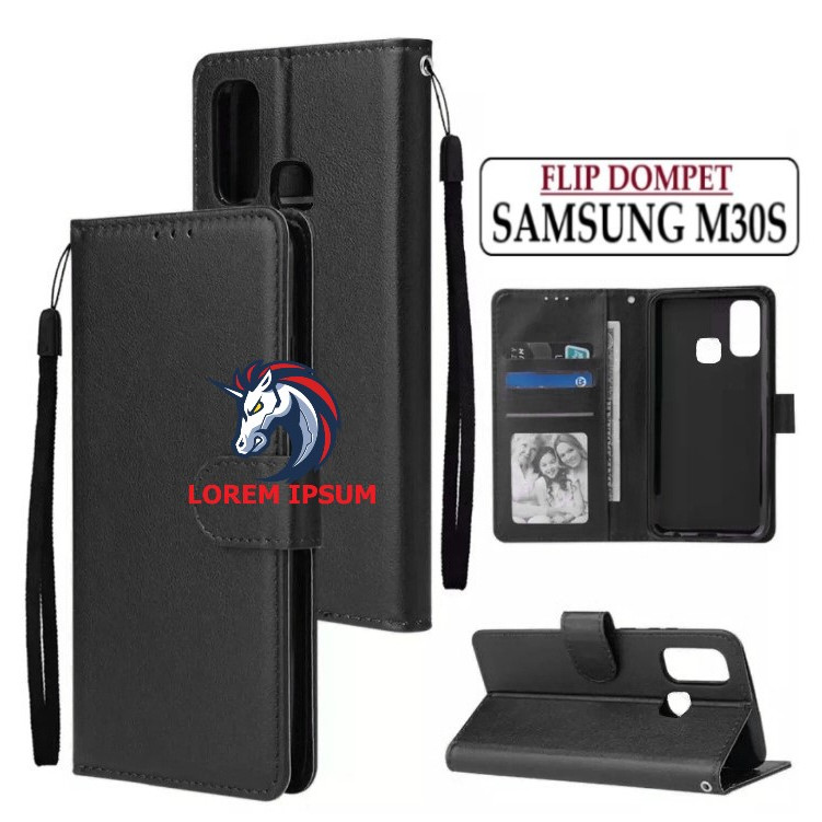 LEATHER CASING SAMSUNG M30S CASE KULIT FLIP WALLET LEATHER KULIT PREMIUM SARUNG BUKA TUTUP KESING HP