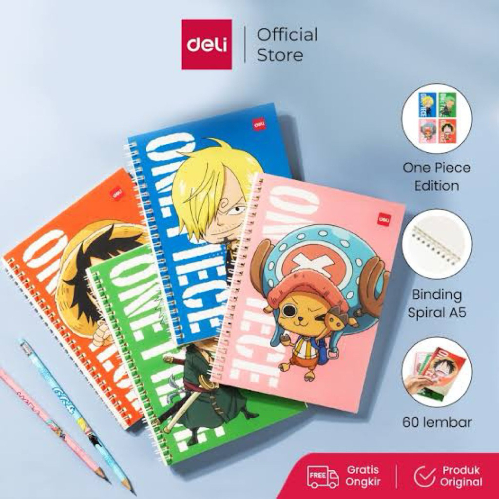 

Miniso x Deli One Piece Boom Notebook / buku tulis