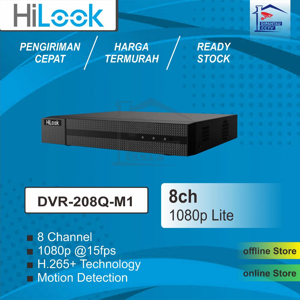 DVR HiLook DVR-208Q-M1 - HiLook DVR 8 Channel 5MP Lite Terlaris