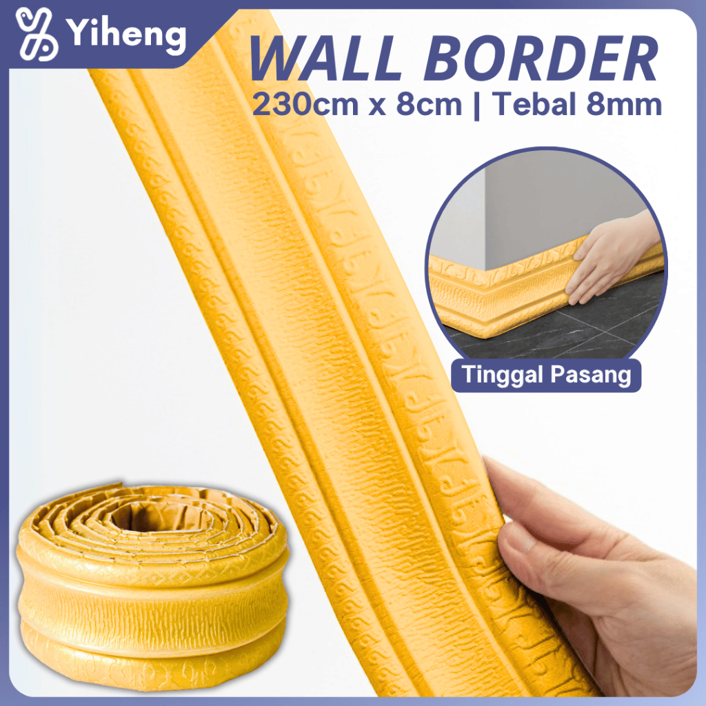 R13-5- Wall Border List Border Foam Border List Wallpaper Plafon Stiker Wallpaper Dinding Tebal Deko