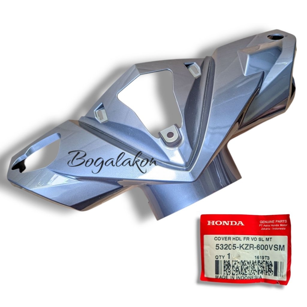 Batok cover stang depan vario 125 old kzr warna abu2 original ahm 53205kzr600vsm