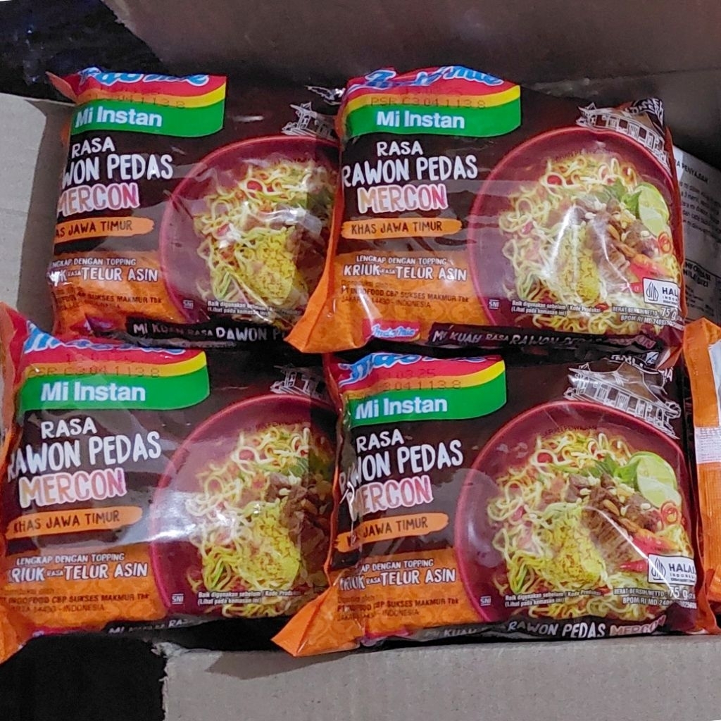 

Indomie RAWON 1Dus [KARTON] / Indomie Rasa Rawon Pedas Mercon