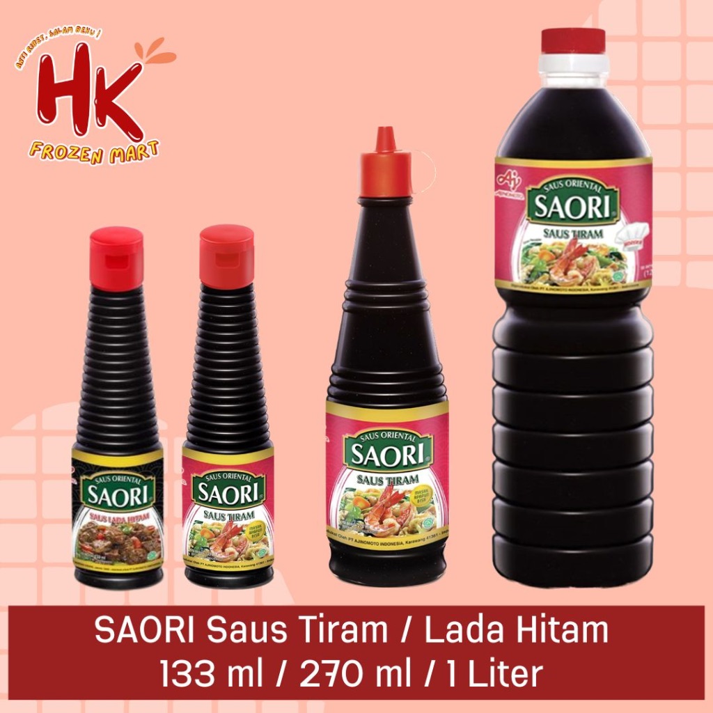 

Saori Saus Tiram / Lada Hitam 133ml / 270ml / 1 liter | oyster sauce panda instan HK FROZEN MART