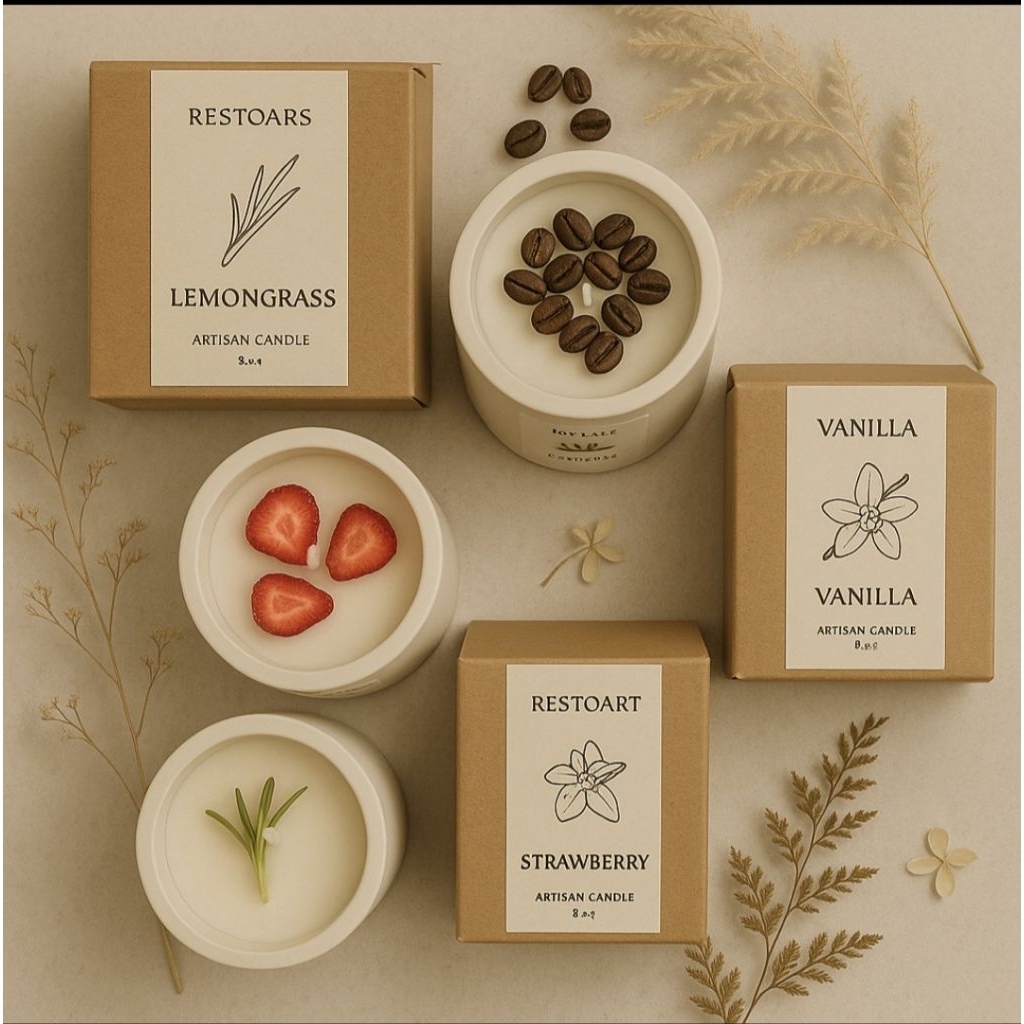 RestoArt - lilin aromaterapi - pengharum ruangan - lilin