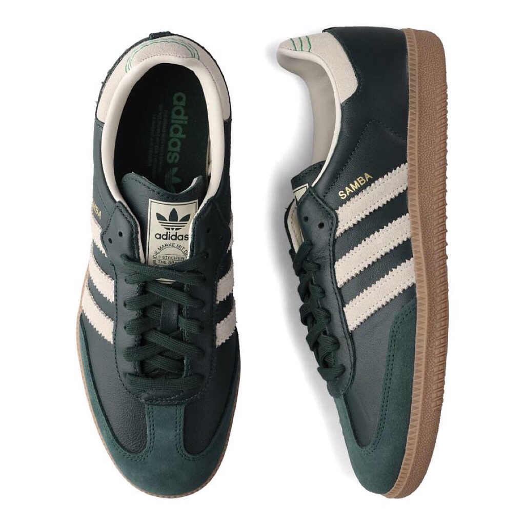 Adidas Originals Samba Green Herringbone OG Bnib New  Size Completed ask admin   A heritage-style sn