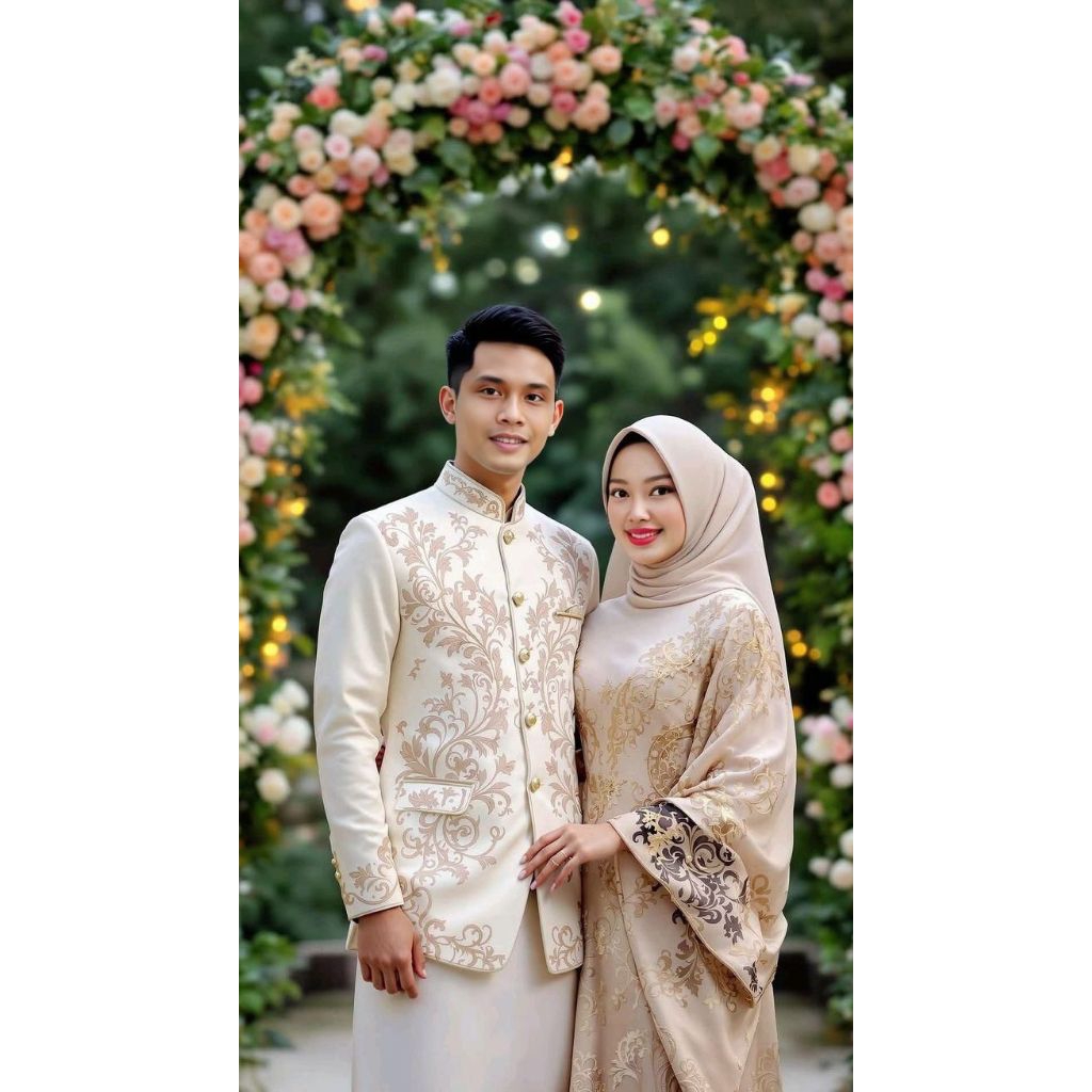 Edit foto pengantin ganti wajah pasangan / edit foto AI