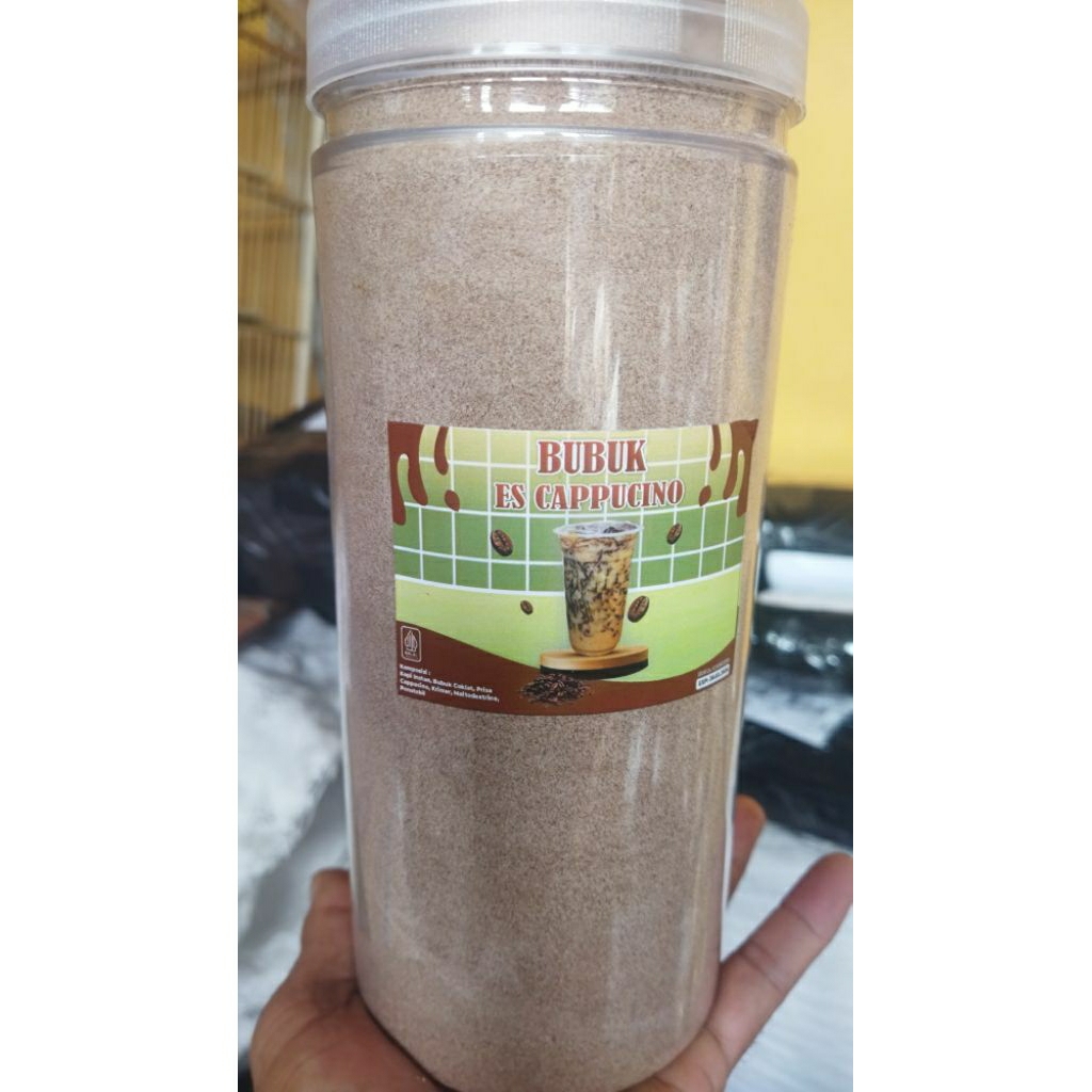 

bubuk capocino pake toples isi bersih 900gr, buat jualan es capocino cincau