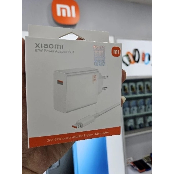 Charger Xiaomi 67W Original Turbo 67W Pengisi Daya Cepat Original 100% New Charger Xiaomi