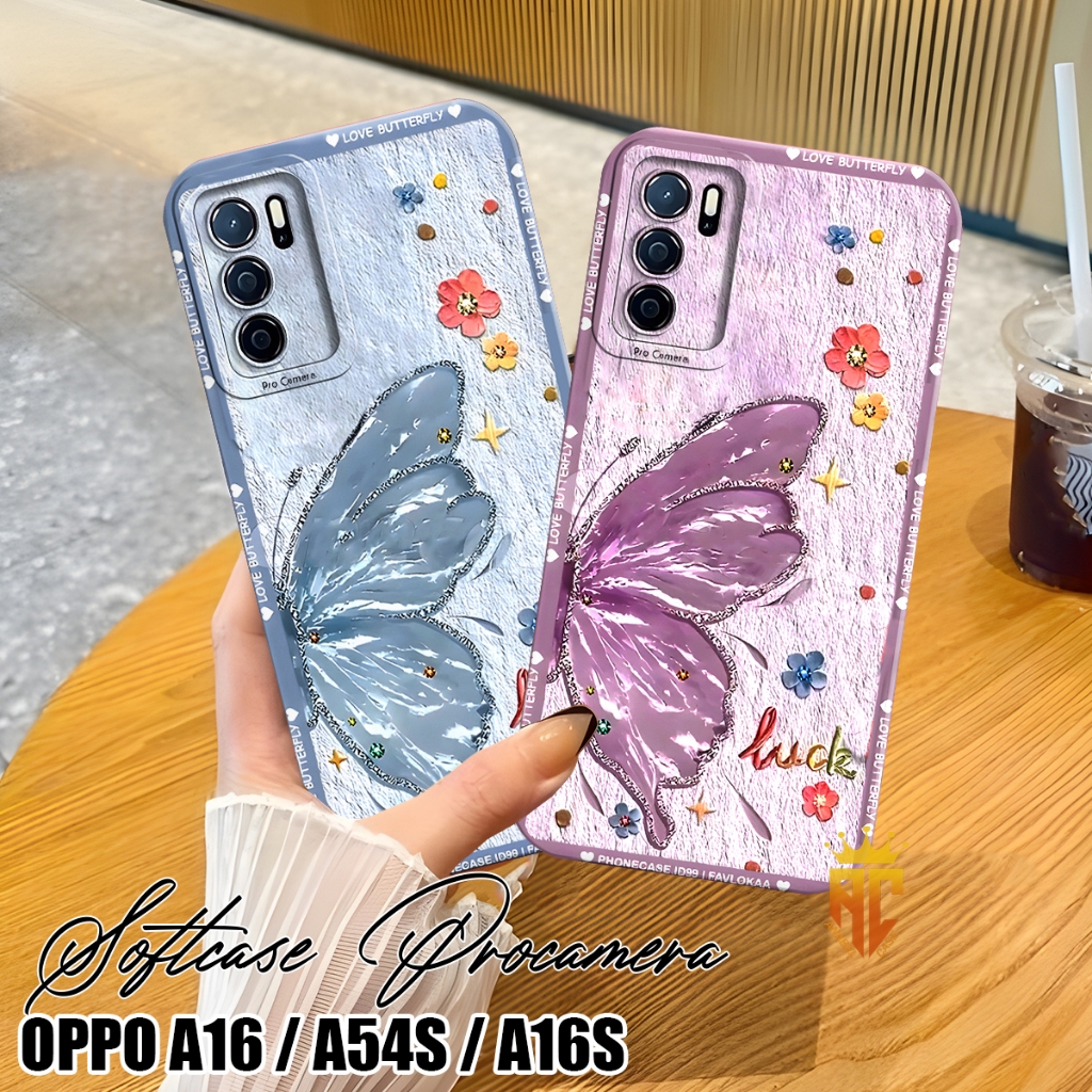 Casing Oppo A16 / Case Oppo A16S / Case Oppo A54S - Case Hp Oppo - Case kekinian - Case Kupu - Kupu 