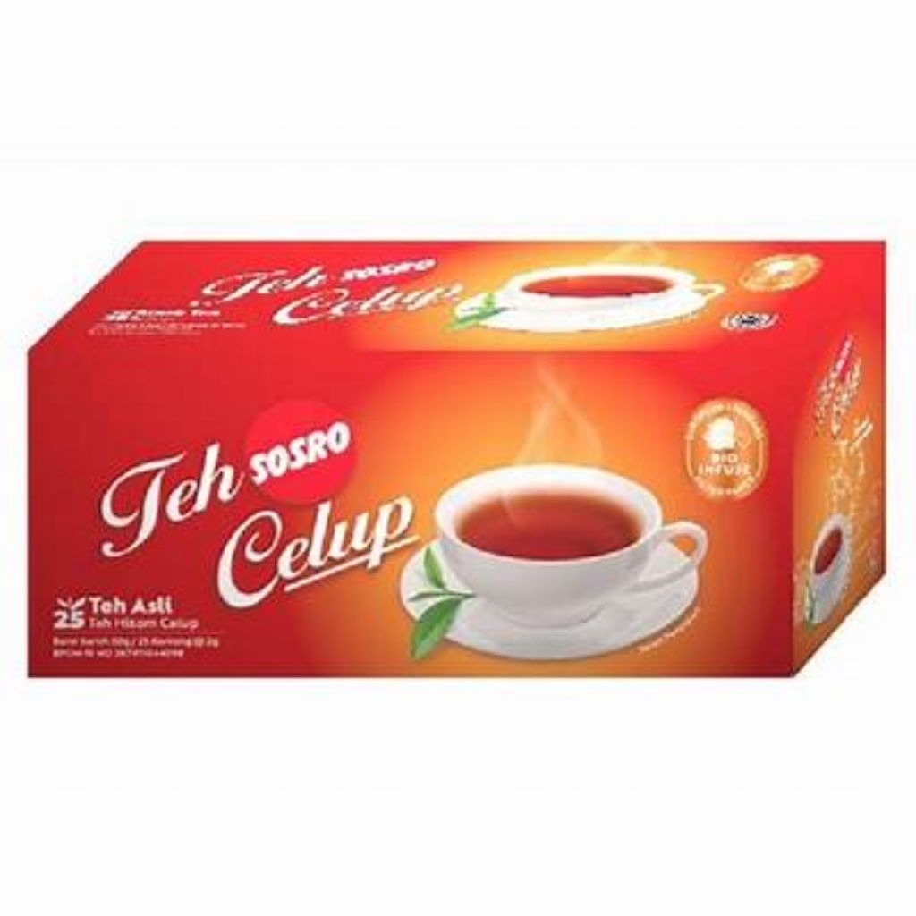 

Teh Celup Sosro 25 Bag 1 dus isi 50 box