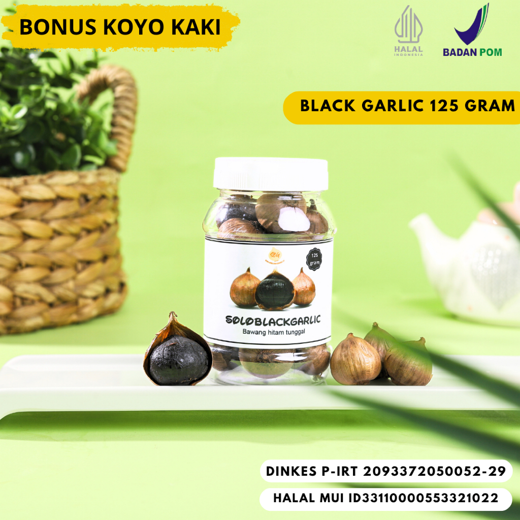

BLACK GARLIC TUNGGAL 125GRAM - BAWANG HITAM LANANG