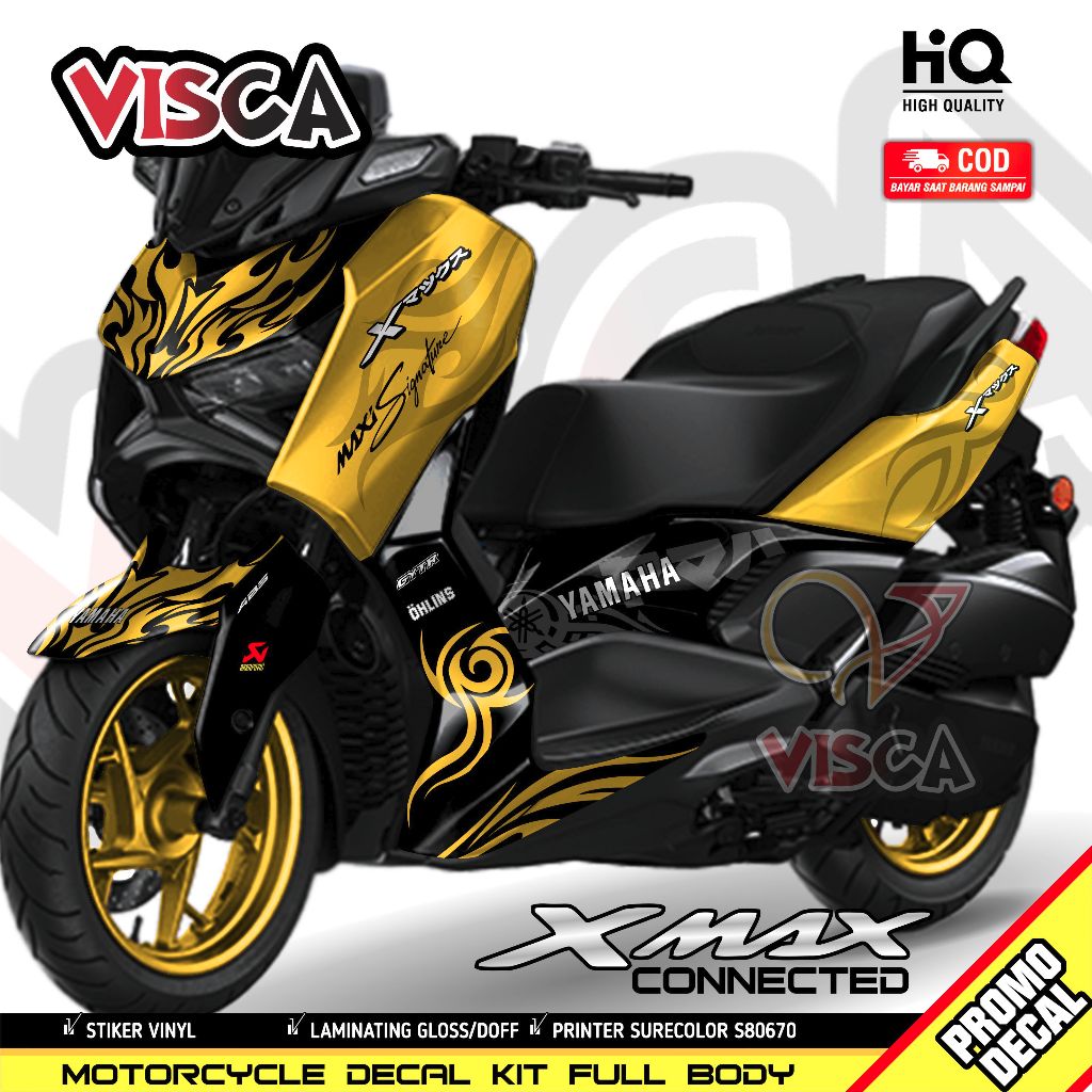 Decal XMAX Connected Full Body Stiker XMAX 250 Variasi Decal Hologram XMAX Connected TRIBALL