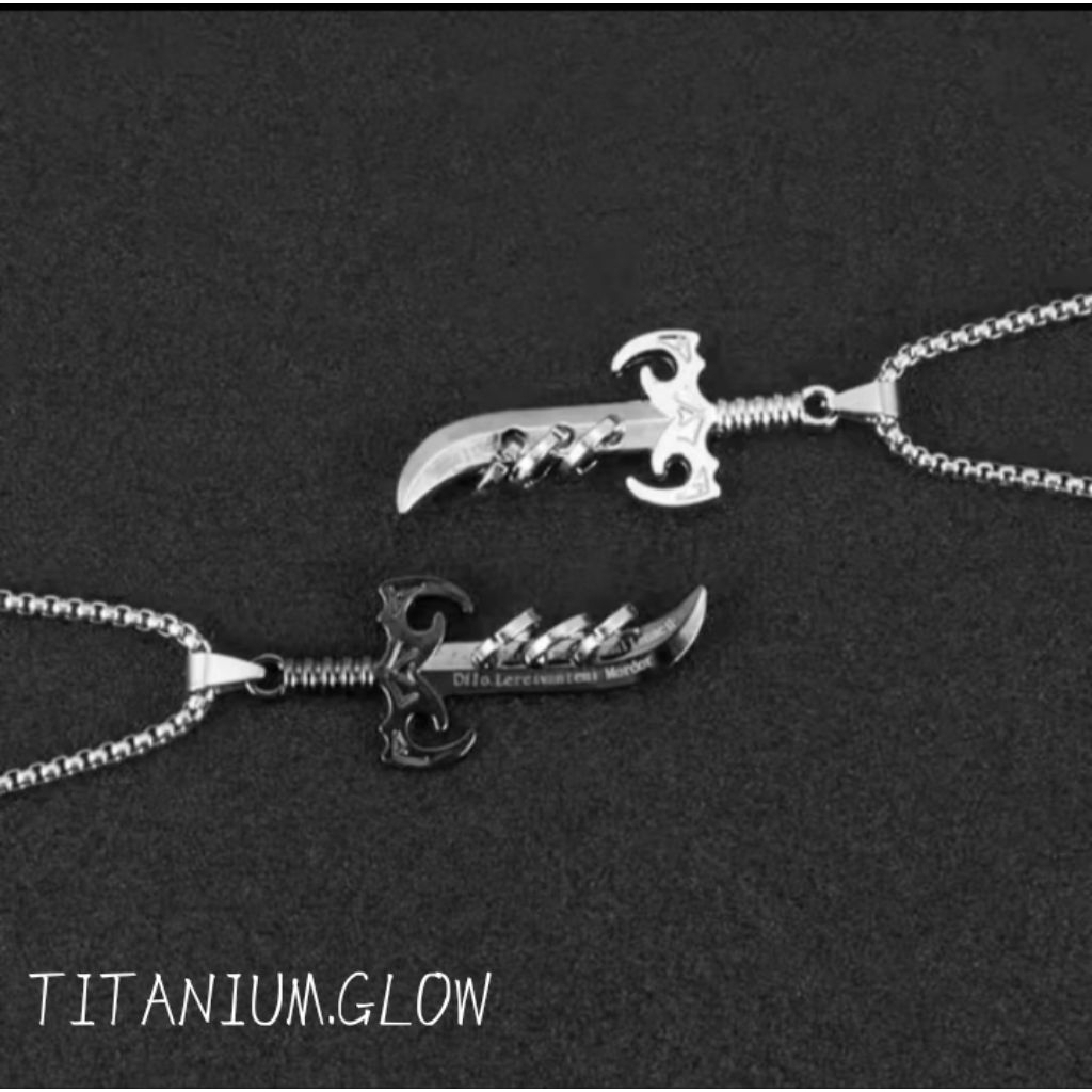 Kalung Titanium Pedang Pria Wanita – Liontin Sword Unik Anti Karat