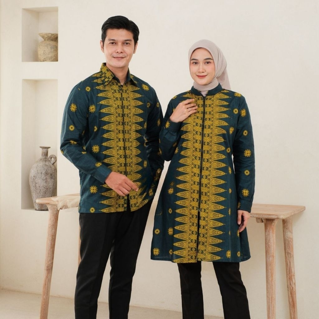Baju setelan batik pria wanita masakini | Setelan batik pria wanita bisa pisah | Baju setelan