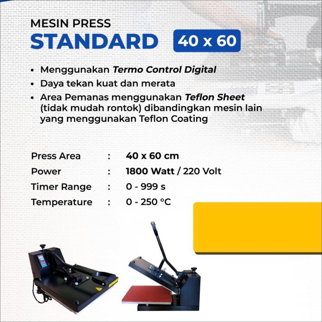 Charisma Mesin Press Standard - Mesin Press Kaos 40X60 Standard (46ST)