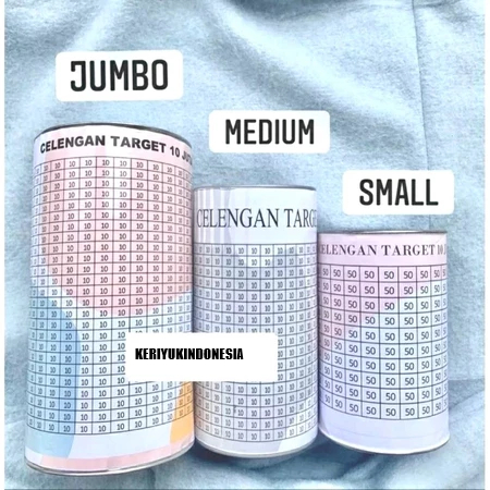 Celengan Target Jumbo Ukuran Besar untuk Menabung Uang Koin dan Kertas