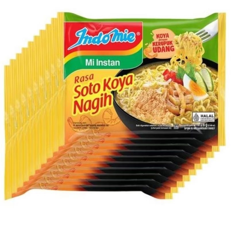 

Paket 10 Pcs - Indomie Mie Instan Kuah Rasa Soto Koya Nagih isi 76 Gram