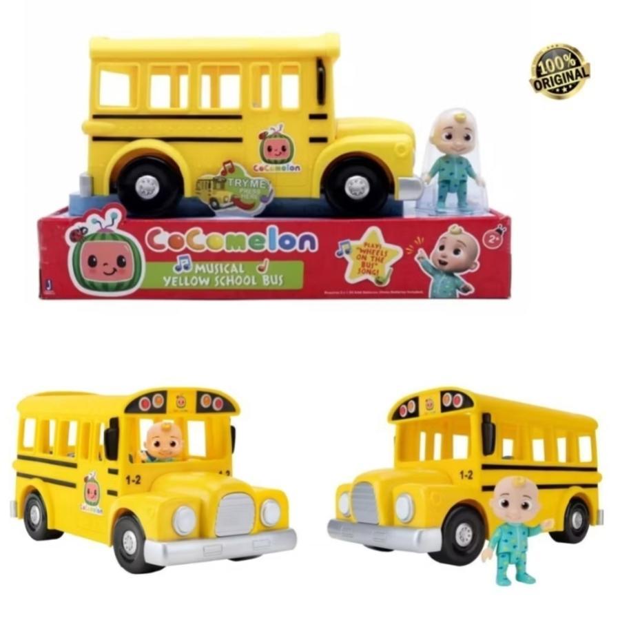 Mainan Anak Cocomelon Mobil Vehicle Yellow School Bus