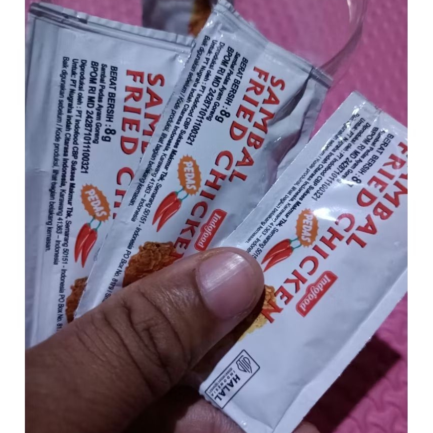 

[ ECER 1 sachet || sudah potongan bijian ] saos sambal fried chiken